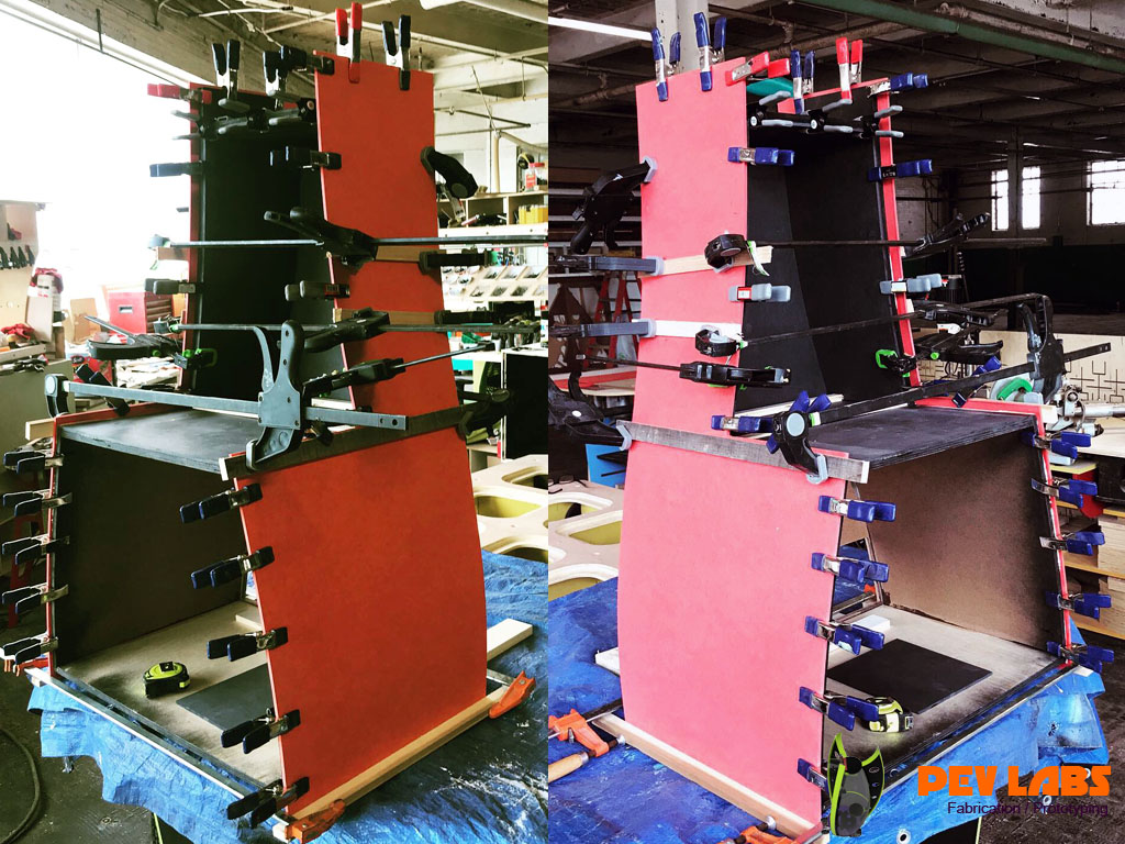 Kiosk Prototype Shell Glue Up Kiosk Prototype Shell Glue Up
