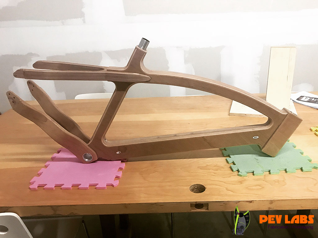 Handmade Custom Wooden Bike Frame Glued