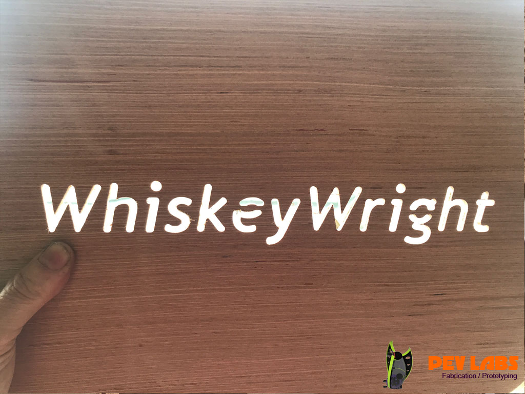 CNC Spray Paint Stencil Whiskey Wright