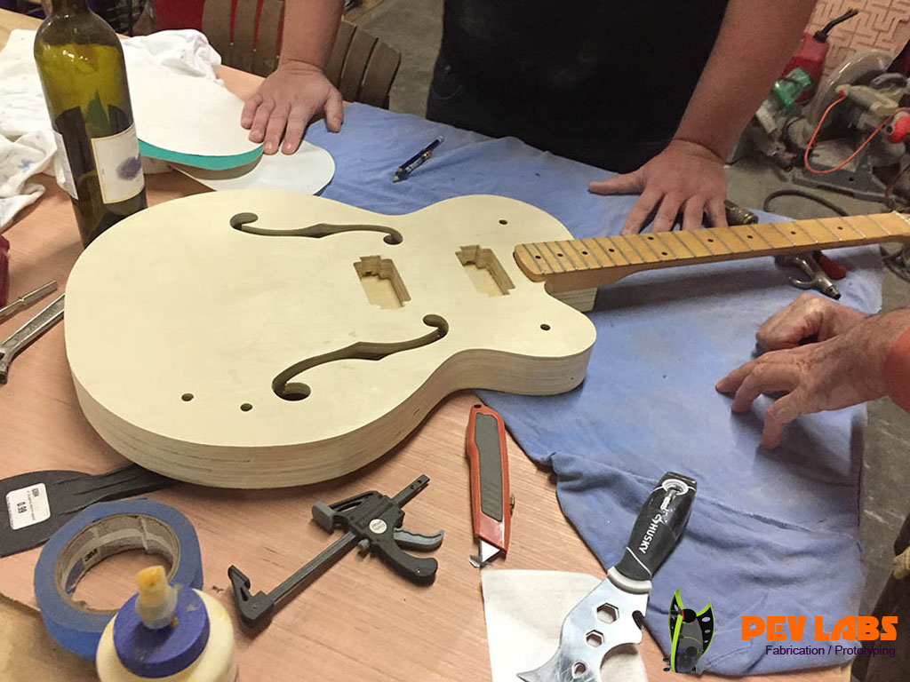 Custom Fabricated Semi-hollow Body Guitar