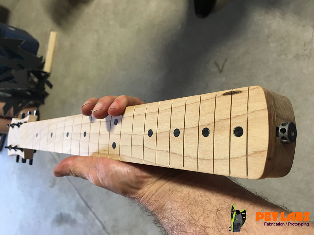 Guitar Fabrication Neck Near Completion