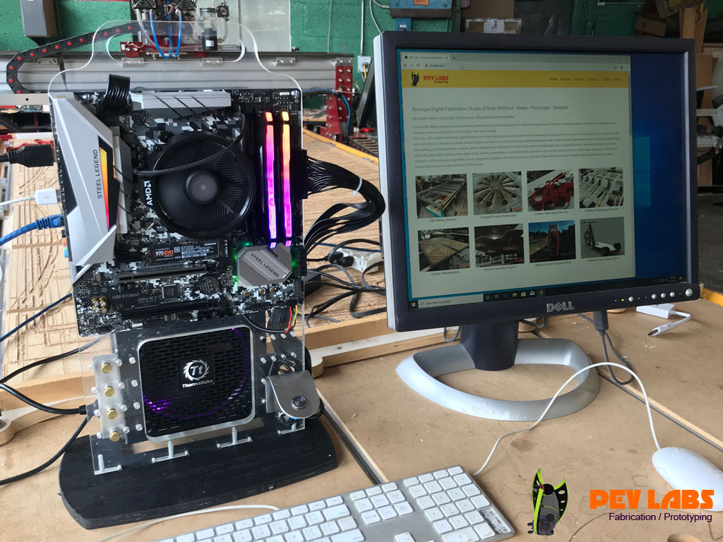 Milling Polycarbonate Scratch Tower for Custom Linux Machine